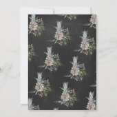 Witte Bloemen Elegante Kerstfoto Lijst Feestdagenkaart (Achterkant)