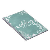 Witte Bloemen elke kleur Waterverf bruiloft planne Notitieboek (Rechterzijde)