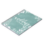 Witte Bloemen elke kleur Waterverf bruiloft planne Notitieboek (Linkerzijde)