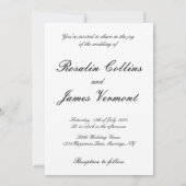 Witte bloemen en groen bruiloft kaart (Achterkant)