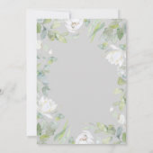 Witte bloemen en groen Elegante moderne verjaardag Kaart (Achterkant)