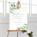 Witte bloemen en groen engagement partij poster<br><div class="desc">Verwelkom uw gasten in stijl met ons prachtig aanpasbare welkomstbord voor verlovingsfeest, ontworpen om de toon te zetten voor uw speciale dag. Dit bord is voorzien van delicaat waterverf groen en sierlijke witte bloemen en combineert moeiteloos natuur-geïnspireerde elementen met een vleugje sophisticatie. Dit groene verlovingsfeest is perfect voor rustieke, boho-...</div>