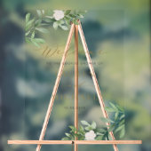 Witte bloemen en groen koppels douche acryl bord (Neutraal)