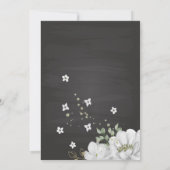 witte bloemen en groene bladeren verjaardag kaart (Achterkant)