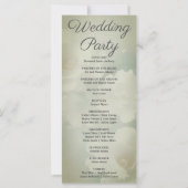 Witte Bloemen en Leger Groene Huwelijksprogramma (Achterkant)