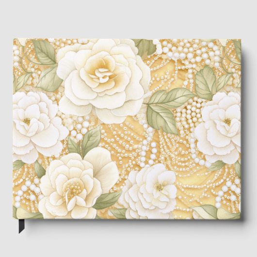 Witte Bloemen en Parels Gastenboek (Voorkant)