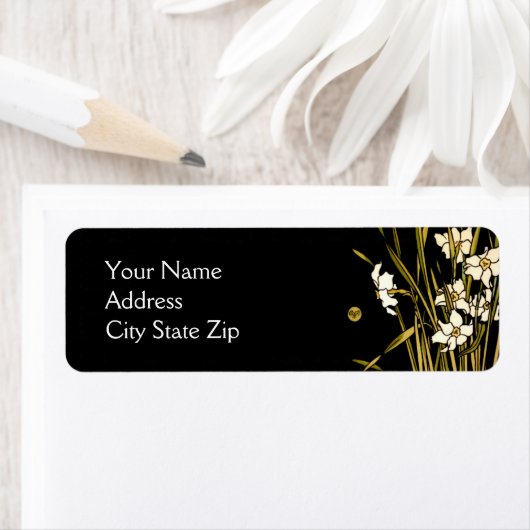 Witte bloemen etiket (Insitu)