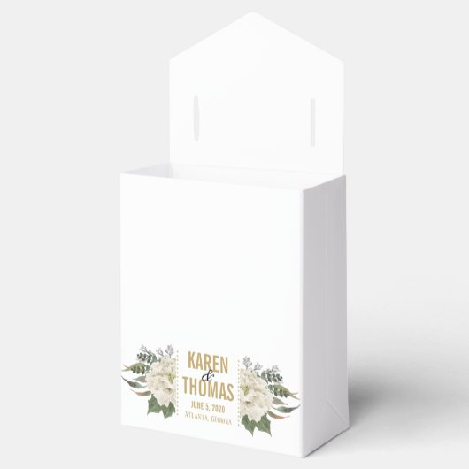 Witte Bloemen Favoriet Dozen Bedankdoosjes (Geopend)