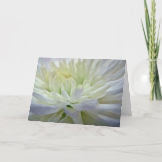 Witte Bloemen Feestdagen Kaart (Voorkant)