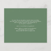  Witte Bloemen Foto Afstuderen Uitnodiging (Achterkant)