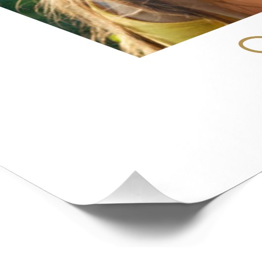 Witte bloemen Foto Begrafenis Welkomstbord Foto Afdruk (Hoek)