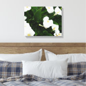 Witte Bloemen Fotoprint Canvas Afdruk (Insitu (Slaapkamer))