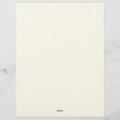 Witte Bloemen Frame Briefpapier Briefhoofd (Achterkant)