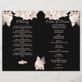 Witte Bloemen Funeral Service Foto Programma (Achterkant)