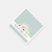 Witte bloemen |Gepersonaliseerd weddenschapsdocume Servetten (Hoek)