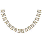 Witte Bloemen Goud  Bunting Flag Vlaggetjes (Alle)