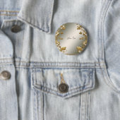 Witte Bloemen Goud Button (In situ)