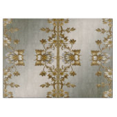 Witte Bloemen Gouden  Snijplank (Voorkant)