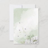 witte bloemen groen bedankkaart (Achterkant)