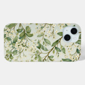 Witte Bloemen Groen Bloemen Bloemen Waterverf Case-Mate iPhone Case (Achterkant (horizontaal))