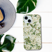 Witte Bloemen Groen Bloemen Bloemen Waterverf Case-Mate iPhone Case
