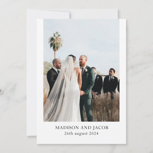 Witte Bloemen Groen Succulent Save the Date Kaart (Achterkant)