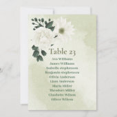  witte bloemen groen zitkaart kaart (Voorkant)