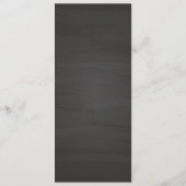 witte bloemen groen zwarte trouwmenu menu (Achterkant)