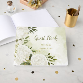  witte bloemen groene bladeren botanische gastenboek