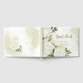  witte bloemen groene bladeren botanische gastenboek (Volledig)