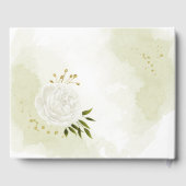  witte bloemen groene bladeren botanische gastenboek (Achterkant)