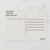 Witte bloemen & groene bladeren Dank u kaart (Achterkant)