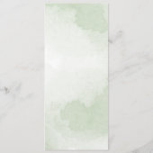 witte bloemen groene bruiloft menu (Achterkant)