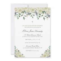 Witte Bloemen & Groene Foto Doopfeest