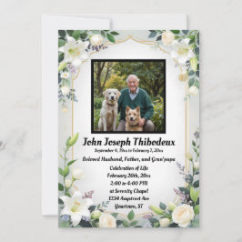 Witte Bloemen Herdenkingsdienst Viering Van Het Le Kaart