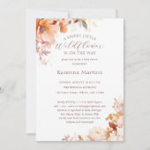 Witte Bloemen Herfst Kleine Wildbloem Baby shower Kaart (Voorkant)