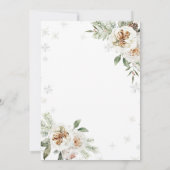 Witte Bloemen Het is koud buiten Baby shower Invit Kaart (Achterkant)