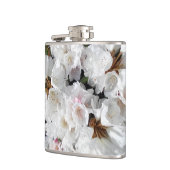 Witte bloemen heupfles (Links)