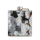 Witte bloemen heupfles (Achterkant)