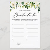 Witte bloemen Hoe oud was het spel van de briddesc (Voorkant)