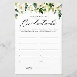 Witte bloemen Hoe oud was het spel van de briddesc