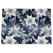 Witte bloemen & Holly bessen Groot Cadeauzakje (Voorkant)