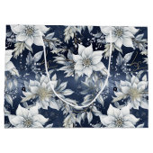 Witte bloemen & Holly bessen Groot Cadeauzakje (Achterkant)