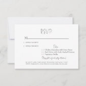 Witte Bloemen Huwelijk RSVP Kaart (Voorkant)