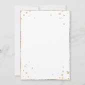 Witte Bloemen Hydrangea Rozen Goud Elegant Bruilof Kaart (Achterkant)