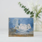 Witte bloemen in een Bowl Briefkaart (Staand voorkant)