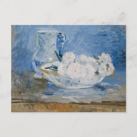 Witte bloemen in een Bowl Briefkaart (Voorkant)