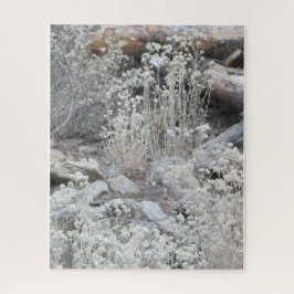 Witte bloemen in het bos legpuzzel