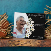 Witte bloemen in het liefhebben van Memory Black - Fotoplaat (Zijkant)