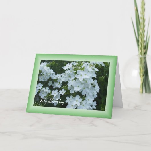 witte bloemen kaart (Voorkant)